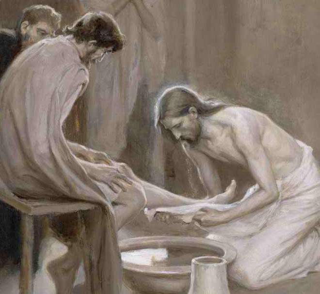 jesus washing the disciples feet clipart - photo #13