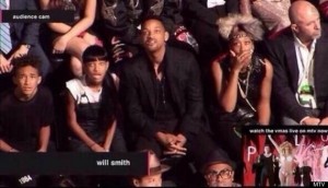 ada and Will Smith's family gasp at the lovely VMA routine.