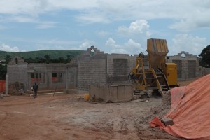 Ongoing construction for new multi-building church site in Likasi.