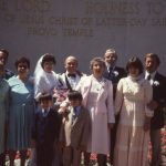 Mom and dad's wedding at the Provo temple. Paul is in the dark blue suit. I am wearing the light brown suit. 