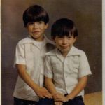 Paul and me in our guayaberas. This picture was taken when dad was still single.