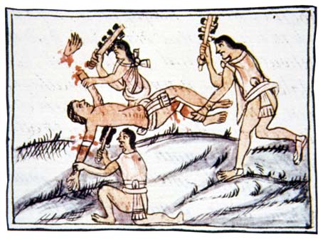 Aztec macuahuitl (pronounced “mah-kwah-weetl”) or macana
