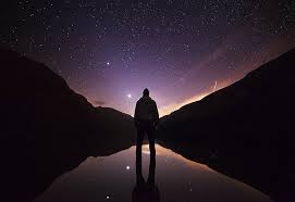 Man and Stary Sky
