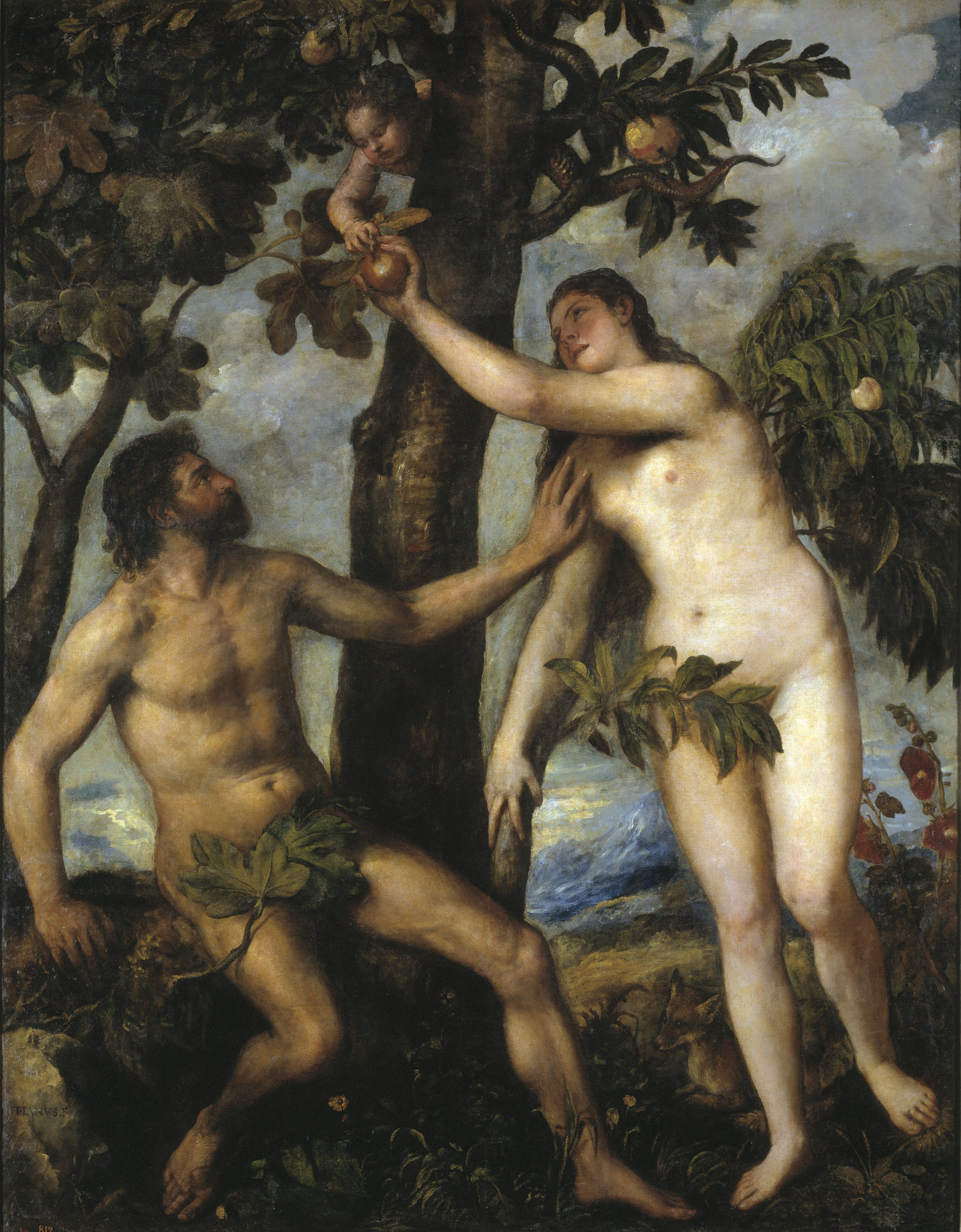 Titian: Adam och Eva.
