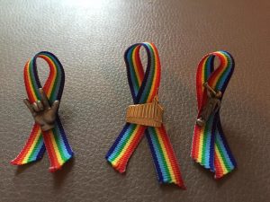 Three rainbow ribbons