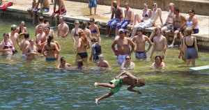 Everyone wears a bikini! It's normal! Source: http://www.statesman.com/news/news/local/record-heat-producing-record-attendance-at-barto-1/nRdH5/ 