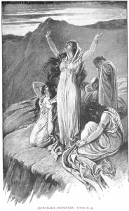 Jephthah's daughter bemoaning her virginity